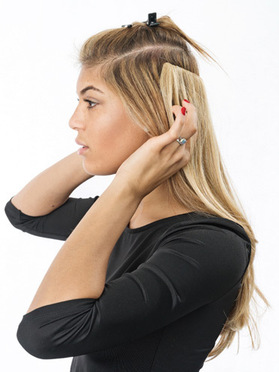 Einsetzen der Straight Extension:  (&copy; &copy; Great Lengths)