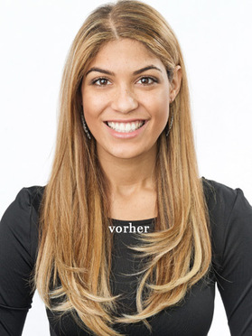 Vor dem Einsetzen des Haarteiles:  (&copy; &copy; Great Lengths)