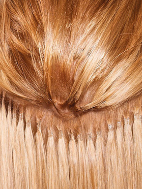 Die Verbindungsstellen, die Bondings, sind farblich an die Haarfarbe angepasst und somit unsichtbar.:  (&copy; &copy; Great Lengths)