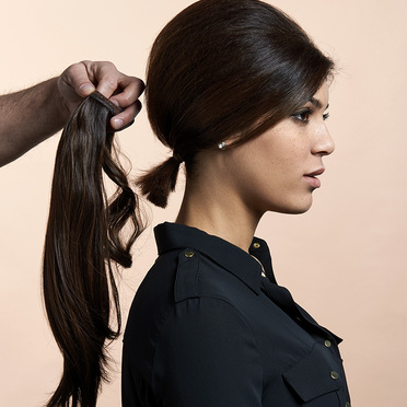 Anabell mit Simply Straight Pony vor dem Einsetzen, Sujet 1300:  (&copy; &copy; Great Lengths)