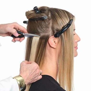 GL TAPES, die neue Leichtigkeit - mit der Zange sanft zusammengedrückt:  (&copy; &copy; Great Lengths)