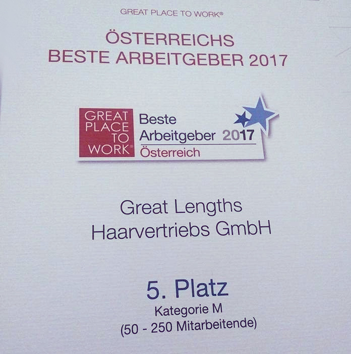 Österreichs Beste Arbeitgeber 2017 (&copy; Great Lengths)