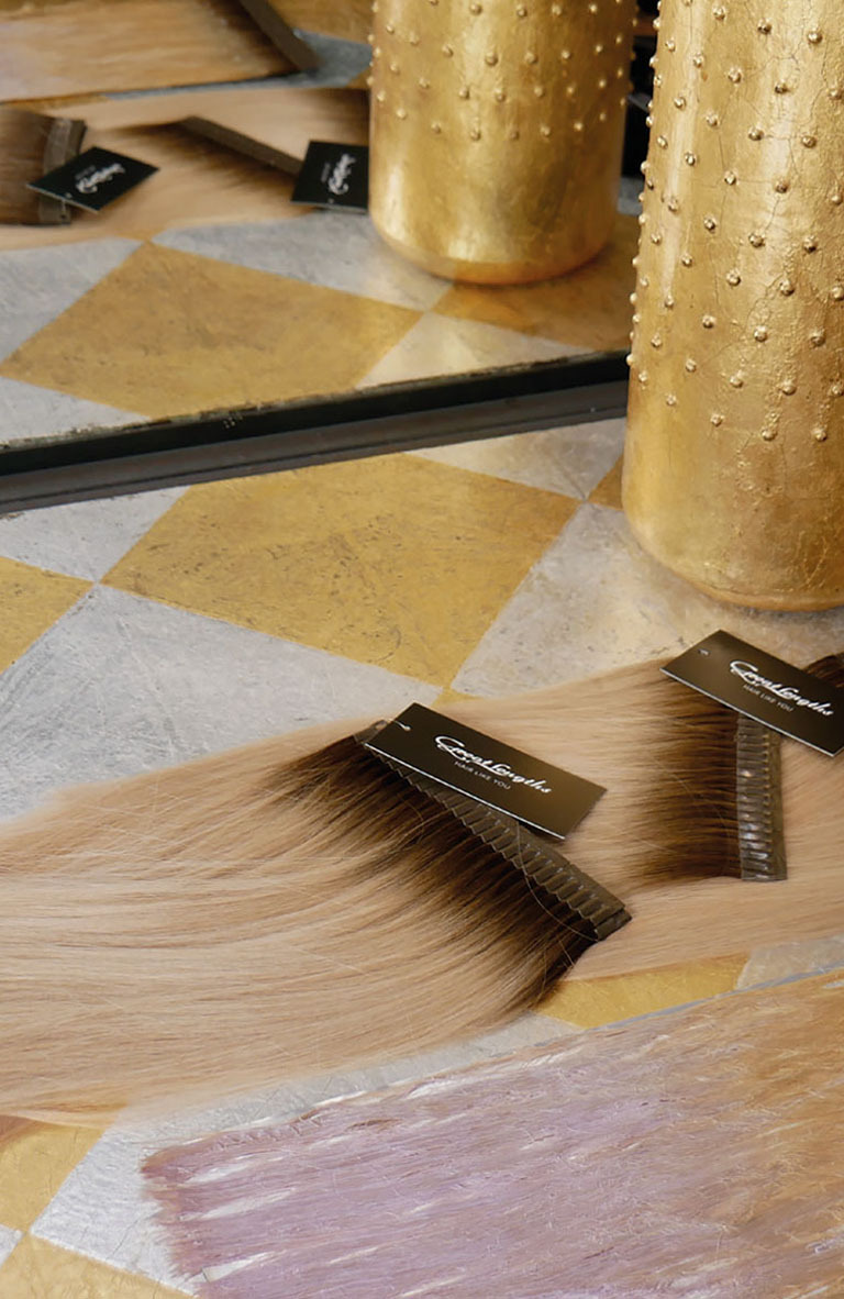 G2 – Mario Gutmann - Model Marietta - Rooted Strähnen (&copy; Great Lengths)