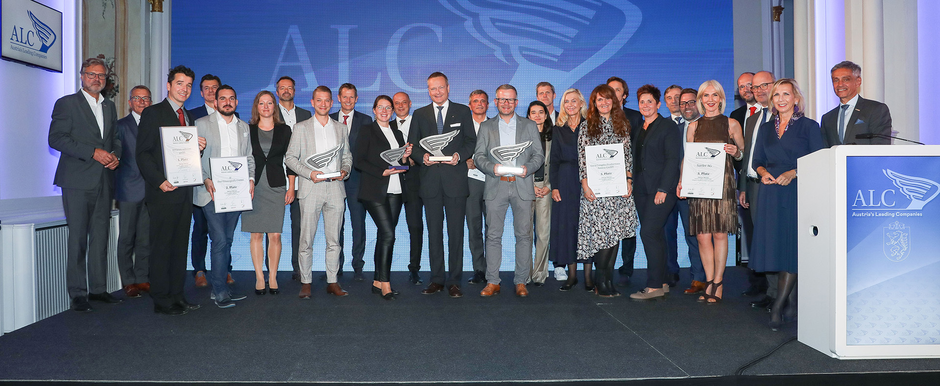 Auszeichnung 3. Platz Kleinbetriebe National für die Great Length Productions Austria GmbH (&copy; Peroutka/DiePresse)