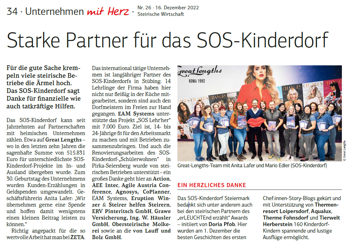 Starke Partner für das SOS-Kinderdorf (&copy; Great Lengths)