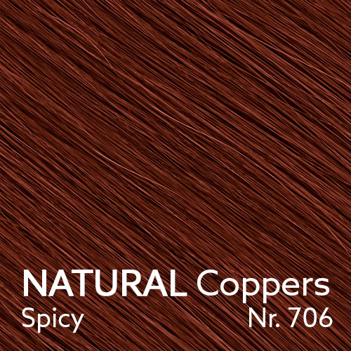 NATURAL Coppers - Spicy - Nr. 706 - 3 Längen (35cm, 45cm, 55cm) (&copy; YOUYOU Hair)